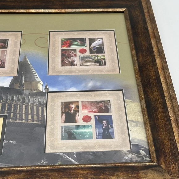 Rare Harry Potter USPS 2013 Rare Framed Collectors Stamp Art Set - Picture 4 of 7